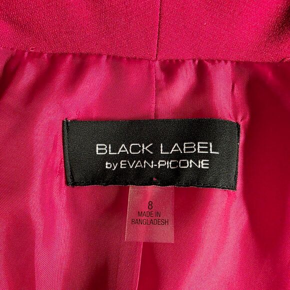 Black Label by Evan Picone Crimson Red Open Blazer Size 8 - Picture 8 of 13